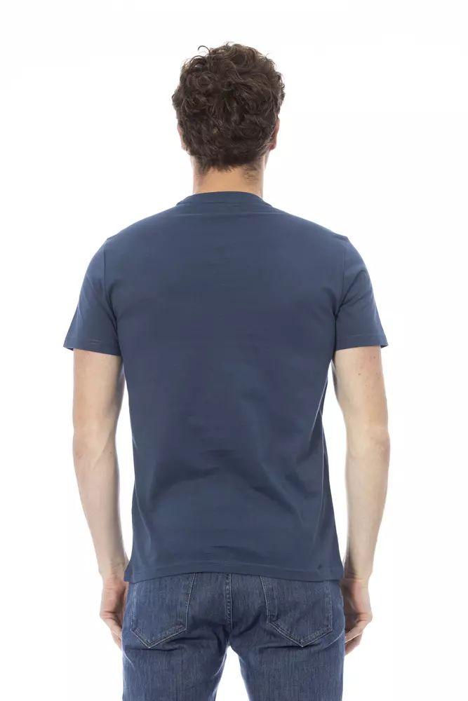 Baldinini Trend Elegant Blue Cotton Short Sleeve Tee