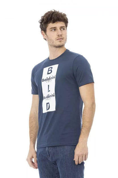 Baldinini Trend Elegant Blue Cotton Short Sleeve Tee