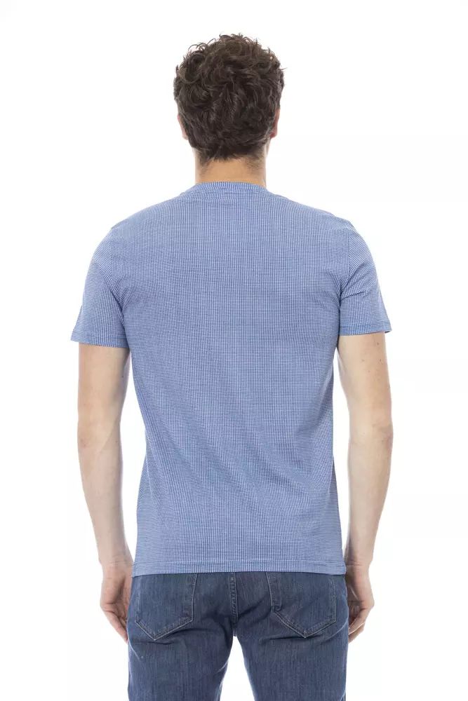 Baldinini Trend Elevated Casual Light Blue Tee with Front Print