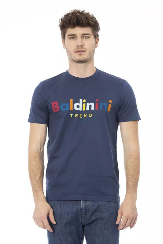 Baldinini Trend Elegant Blue Short Sleeve Round Neck Tee