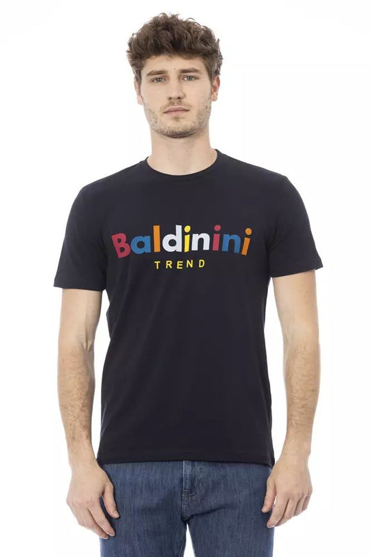 Baldinini Trend Trendy Blue Round Neck Cotton Tee