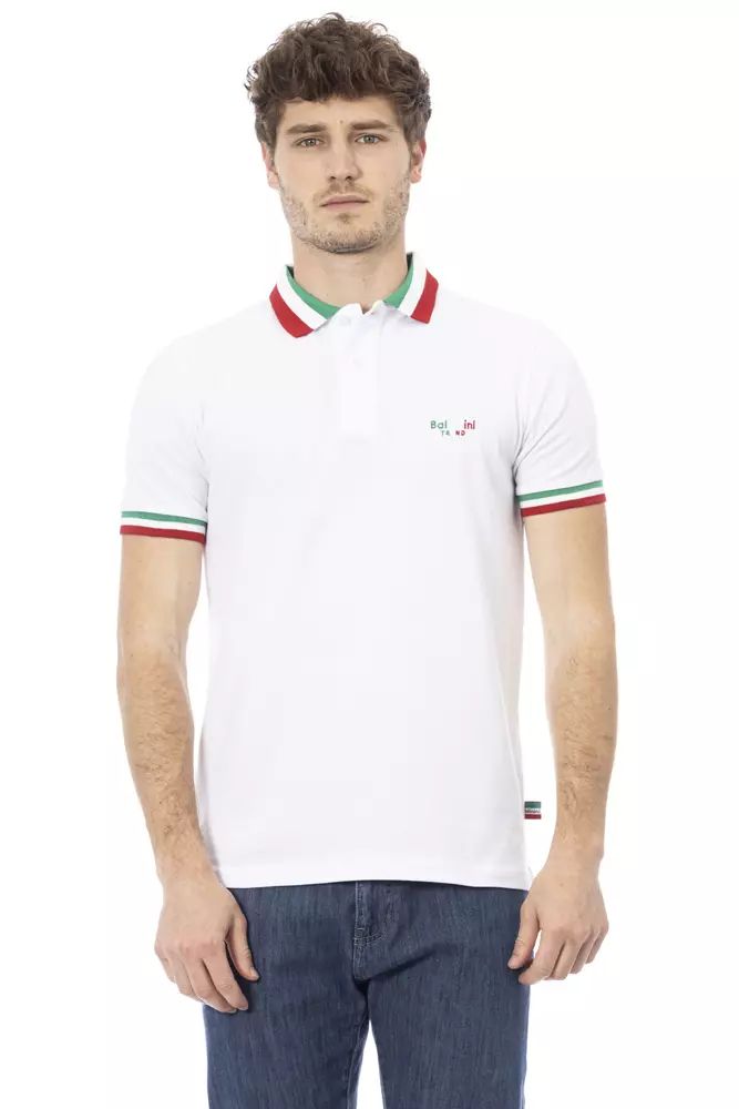 Baldinini Trend Chic Tricolor Collar Polo Shirt