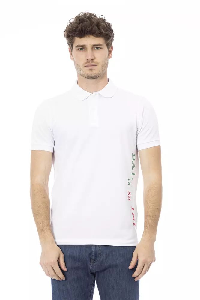 Baldinini Trend Elegant White Cotton Polo Shirt