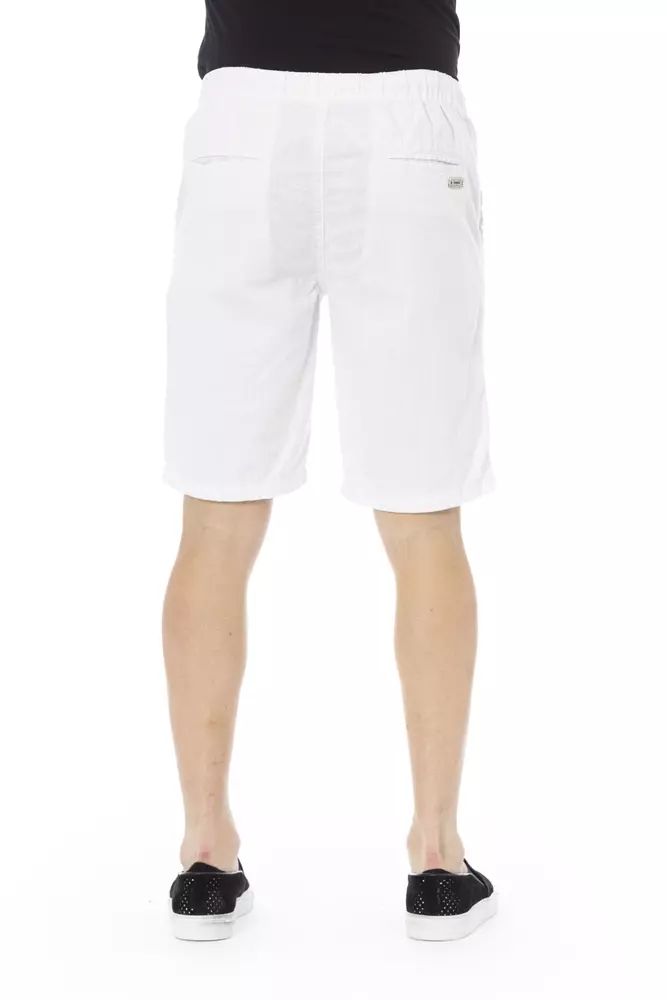 Baldinini Trend Elegant White Cotton Bermuda Shorts