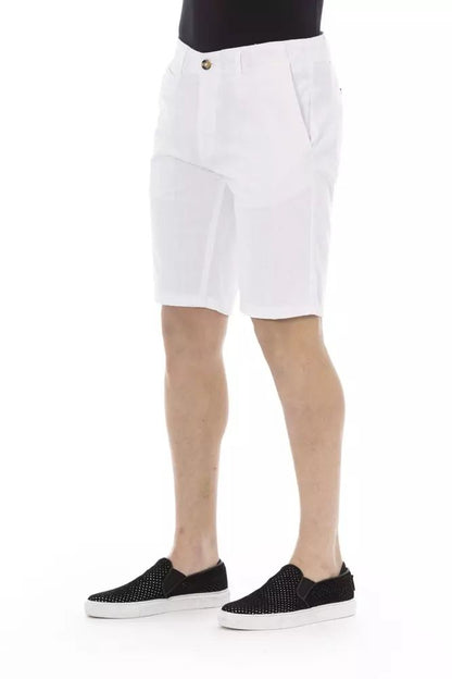 Baldinini Trend Elegant White Bermuda Shorts for Men