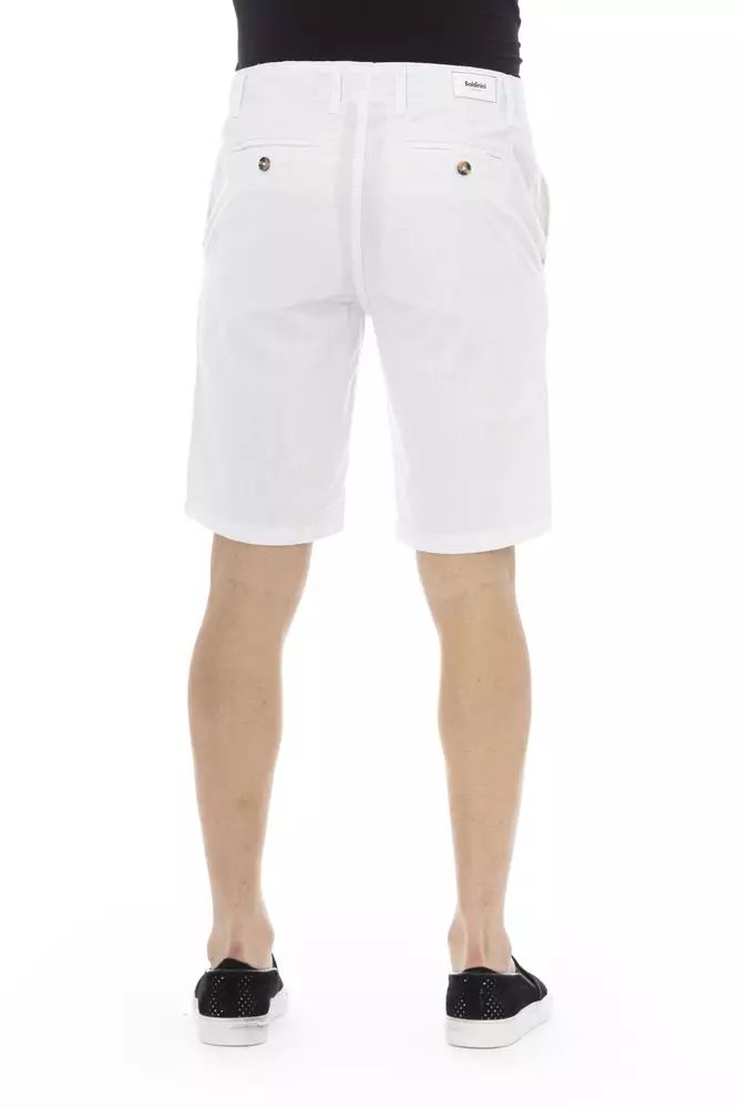 Baldinini Trend Elegant White Bermuda Shorts for Men