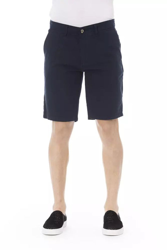 Baldinini Trend Elegant Bermuda Shorts in Solid Blue