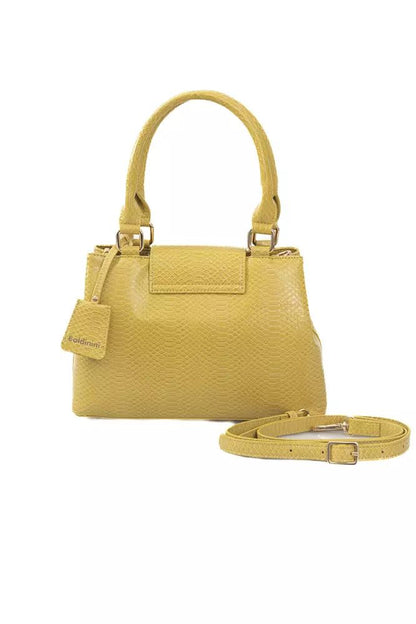 Baldinini Trend Elegant Yellow Double-Compartment Shoulder Bag