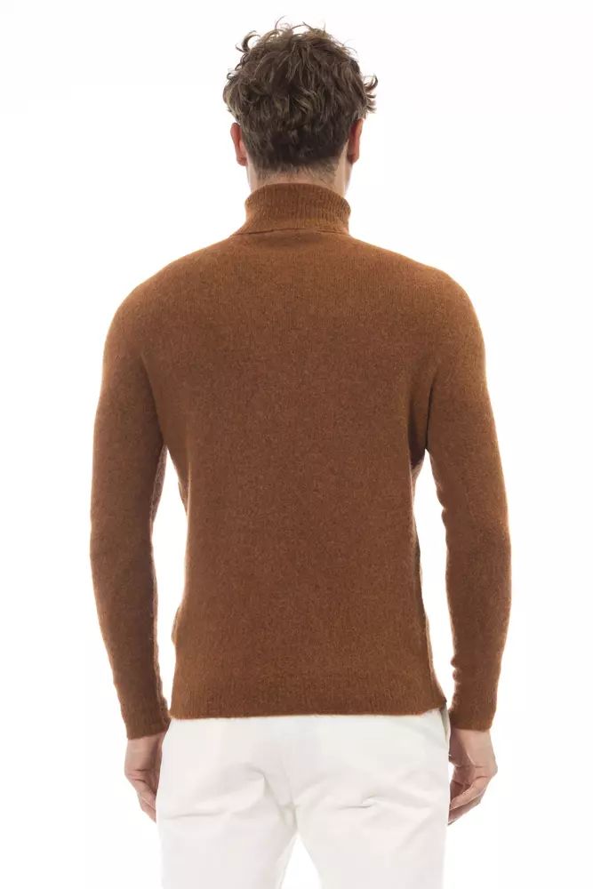 Alpha Studio Elegant Turtleneck Alpaca Blend Sweater