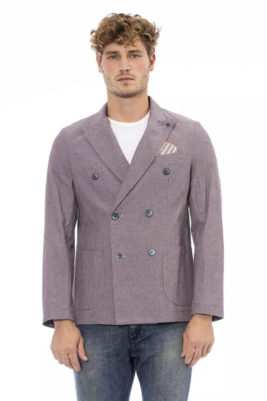 Distretto12 Elegant Purple Fabric Jacket