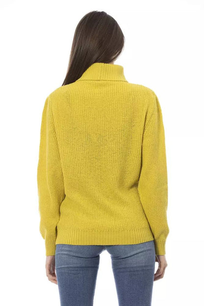 Baldinini Trend Elegant Yellow Turtleneck Sweater