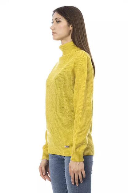 Baldinini Trend Elegant Yellow Turtleneck Sweater