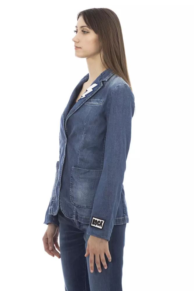 Baldinini Trend Chic Patchwork Denim Jacket