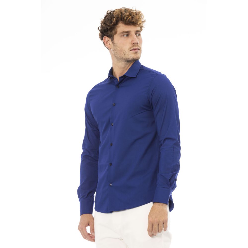 Baldinini Trend Elegant Italian Blue Regular Fit Shirt