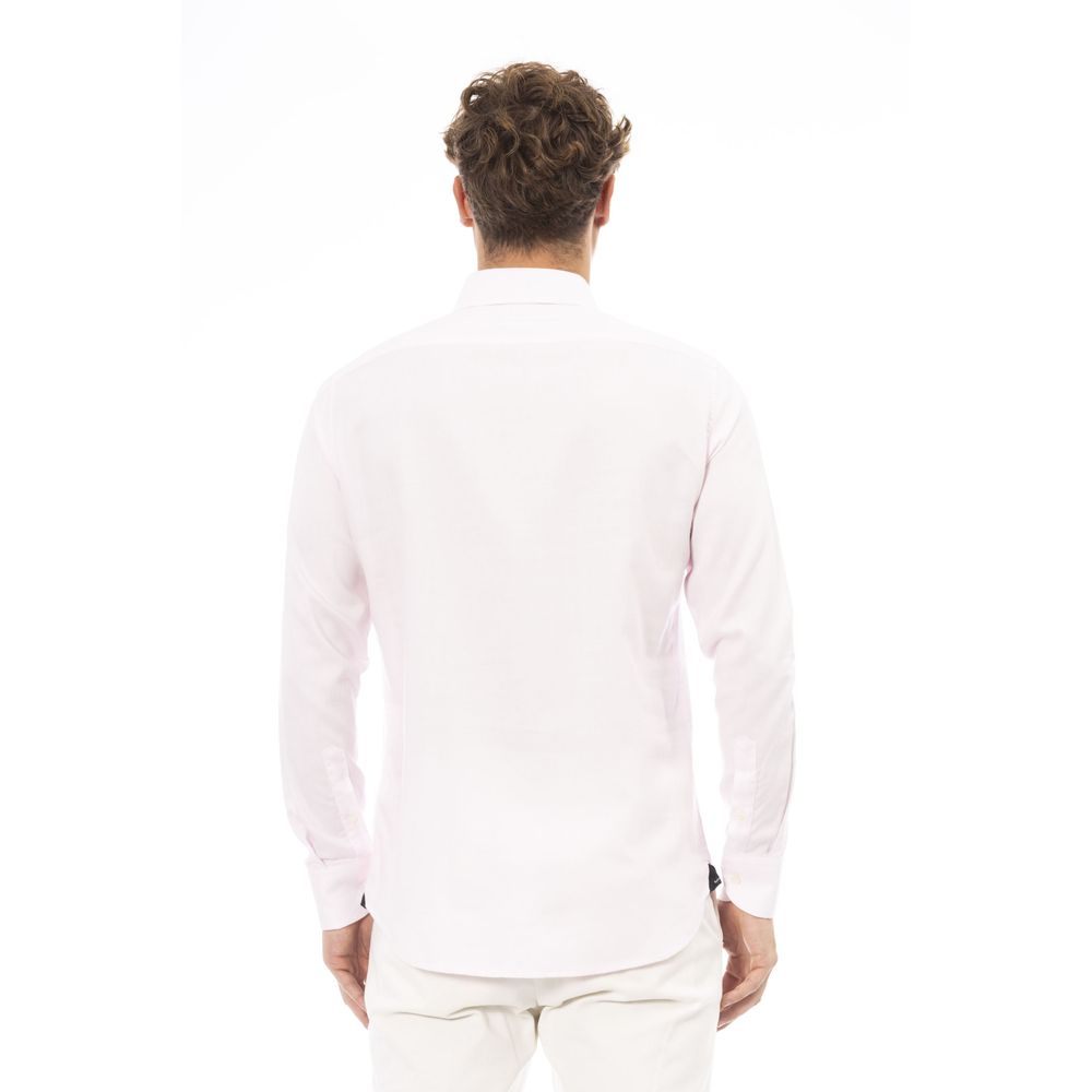 Baldinini Trend Elegant Cotton Blend Pink Shirt