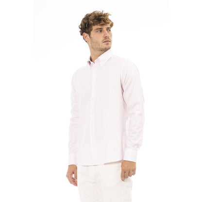 Baldinini Trend Elegant Cotton Blend Pink Shirt