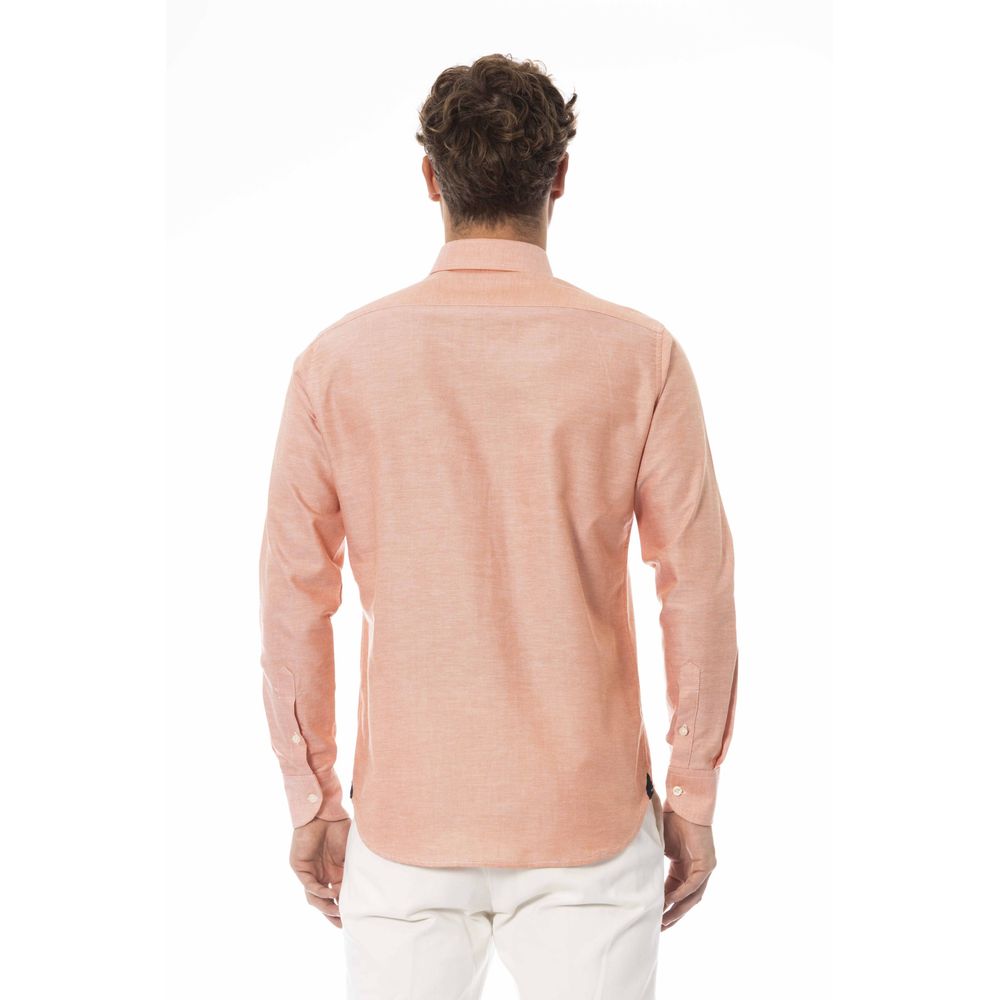 Baldinini Trend Elegant Orange Cotton Blend Shirt