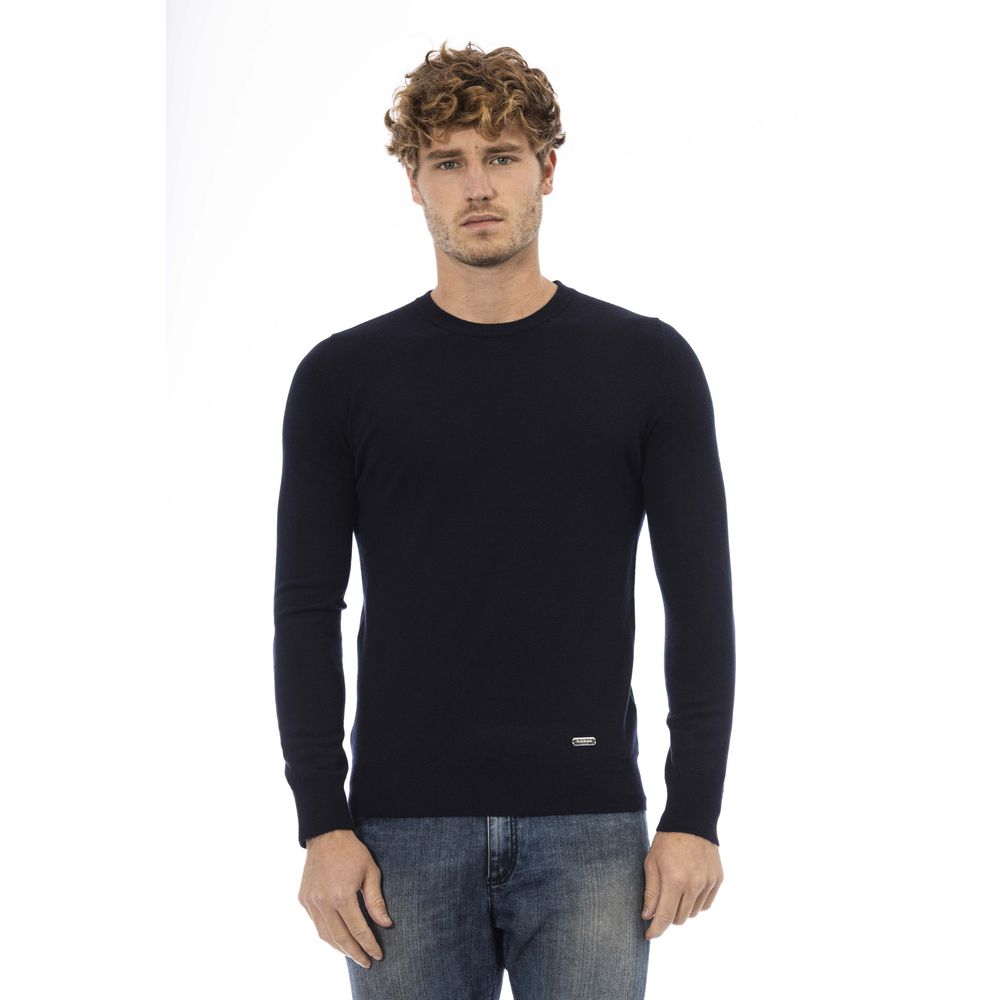 Baldinini Trend Elegant Crew Neck Wool-Blend Sweater