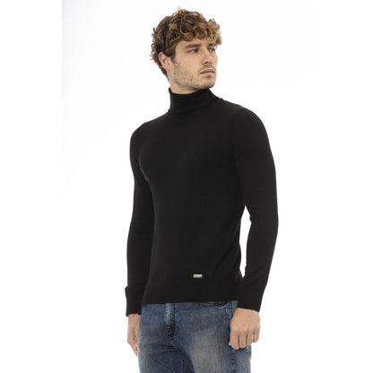 Baldinini Trend Elegant Turtleneck Sweater with Monogram Detail