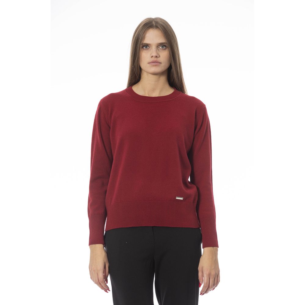 Baldinini Trend Elegant Wool-Cashmere Crew Neck Sweater