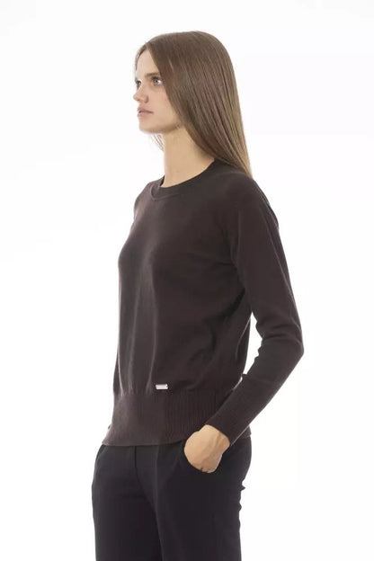 Baldinini Trend Chic Crew Neck Wool-Cashmere Blend Sweater