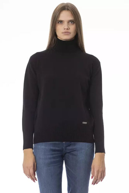 Baldinini Trend Elegant Turtleneck Sweater in Luxe Wool-Cashmere Blend