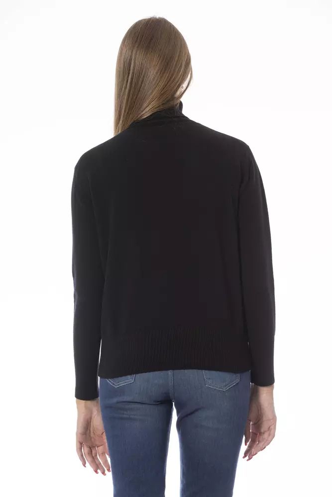 Baldinini Trend Elegant Turtleneck Sweater in Luxe Wool-Cashmere Blend