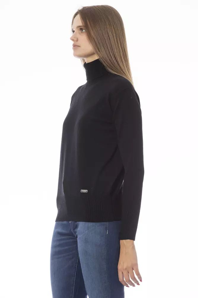 Baldinini Trend Elegant Turtleneck Sweater in Luxe Wool-Cashmere Blend