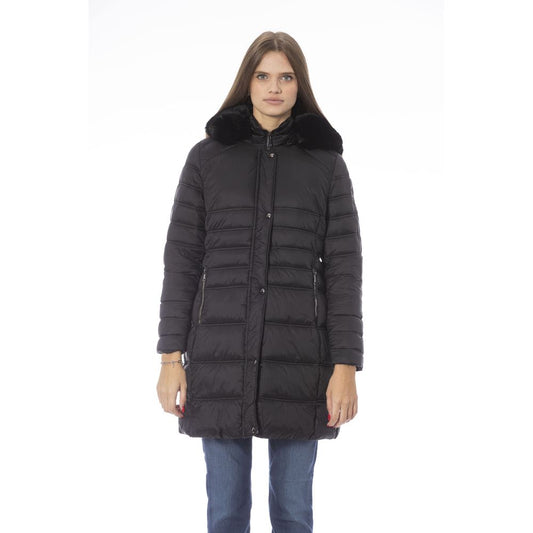 Baldinini Trend Chic Black Polyester Down Jacket