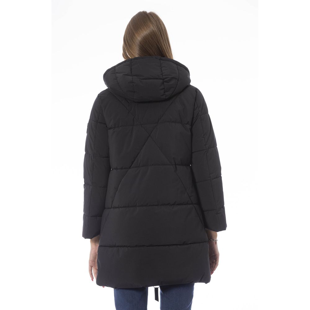 Baldinini Trend Elegant Black Down Jacket for Chic Warmth