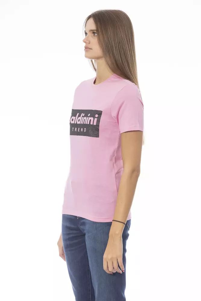 Baldinini Trend Chic Crew Neck Tee with Signature Print