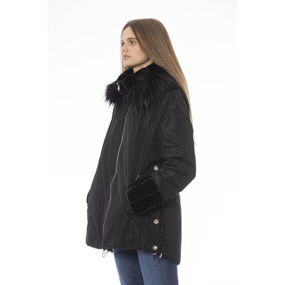 Baldinini Trend Reversible Hooded Jacket in Black