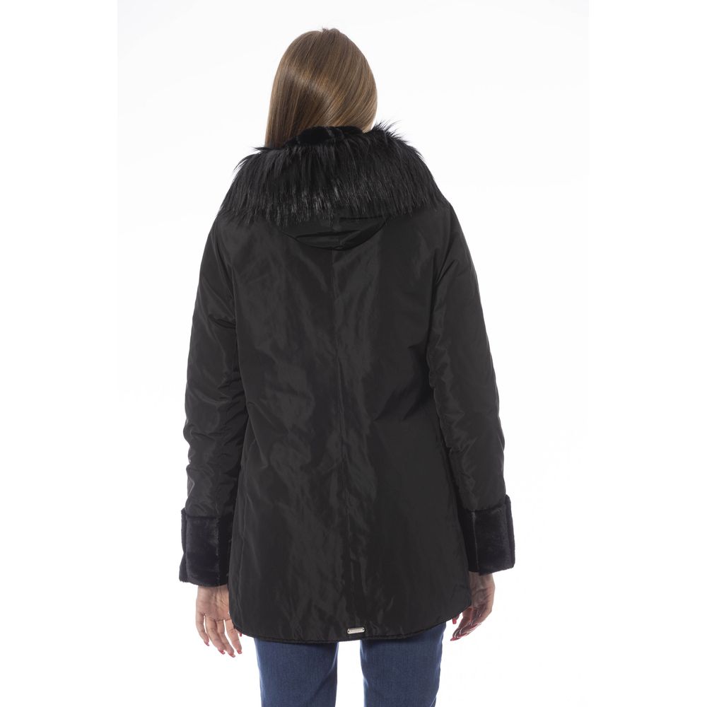 Baldinini Trend Reversible Hooded Jacket in Black