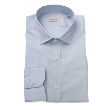 Bagutta Elegant Slim Fit Light Blue Shirt