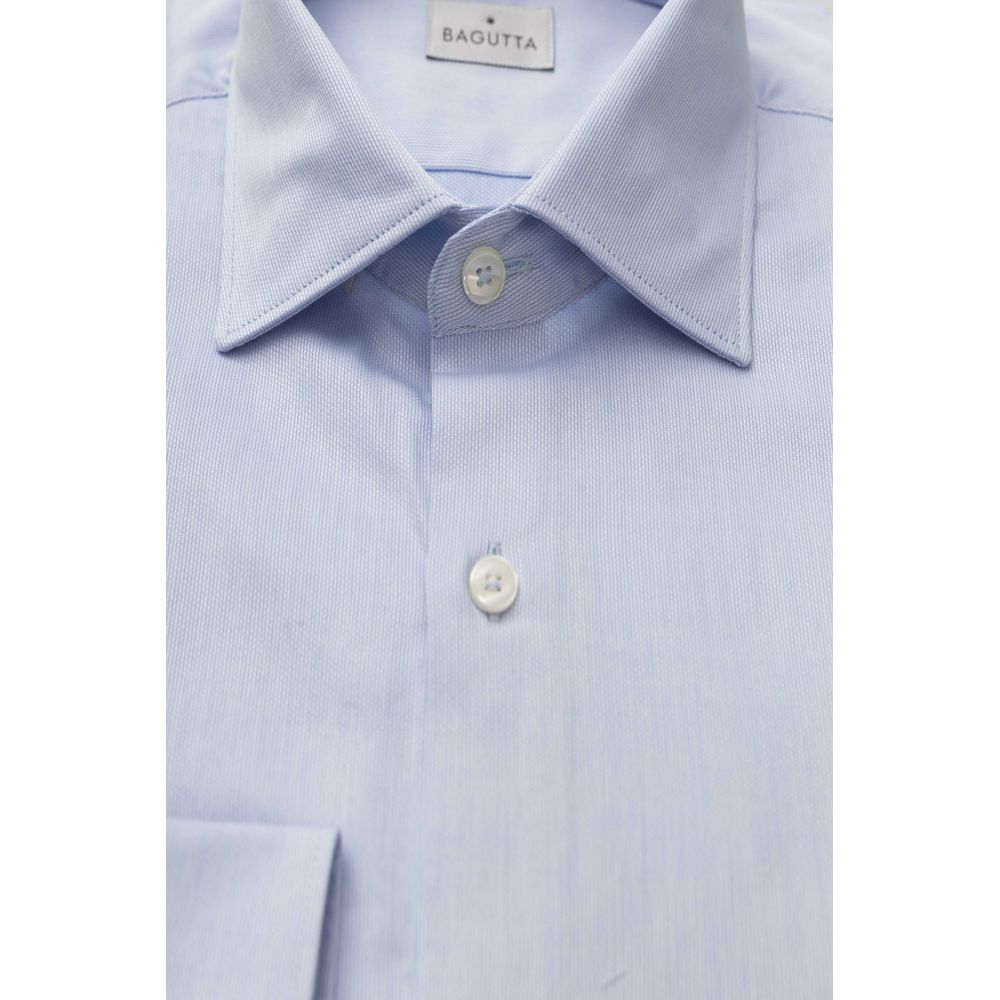 Bagutta Exquisite Light Blue Cotton Shirt