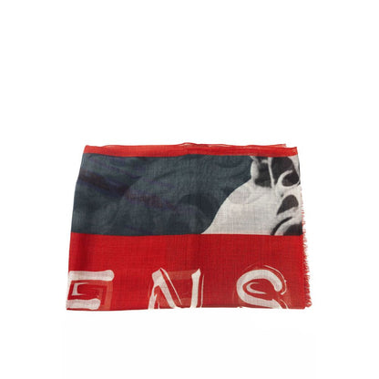 Trussardi Multicolor Wool Blend Printed Scarf