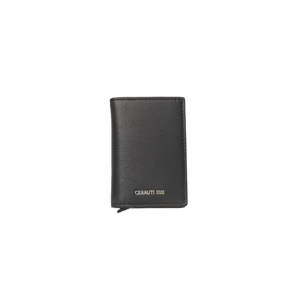 Cerruti 1881 Elegant Black Calf Leather Wallet