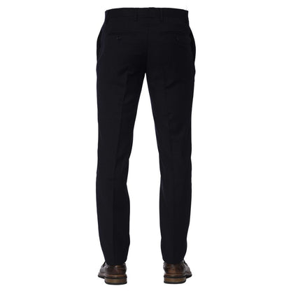 Trussardi Chic Blue Polyester Trousers for Men