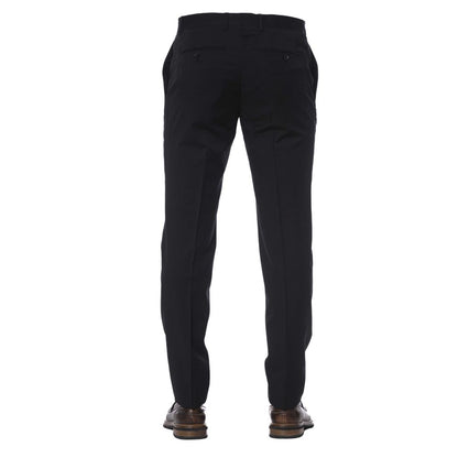 Trussardi Elegant Black Wool Trousers for Men