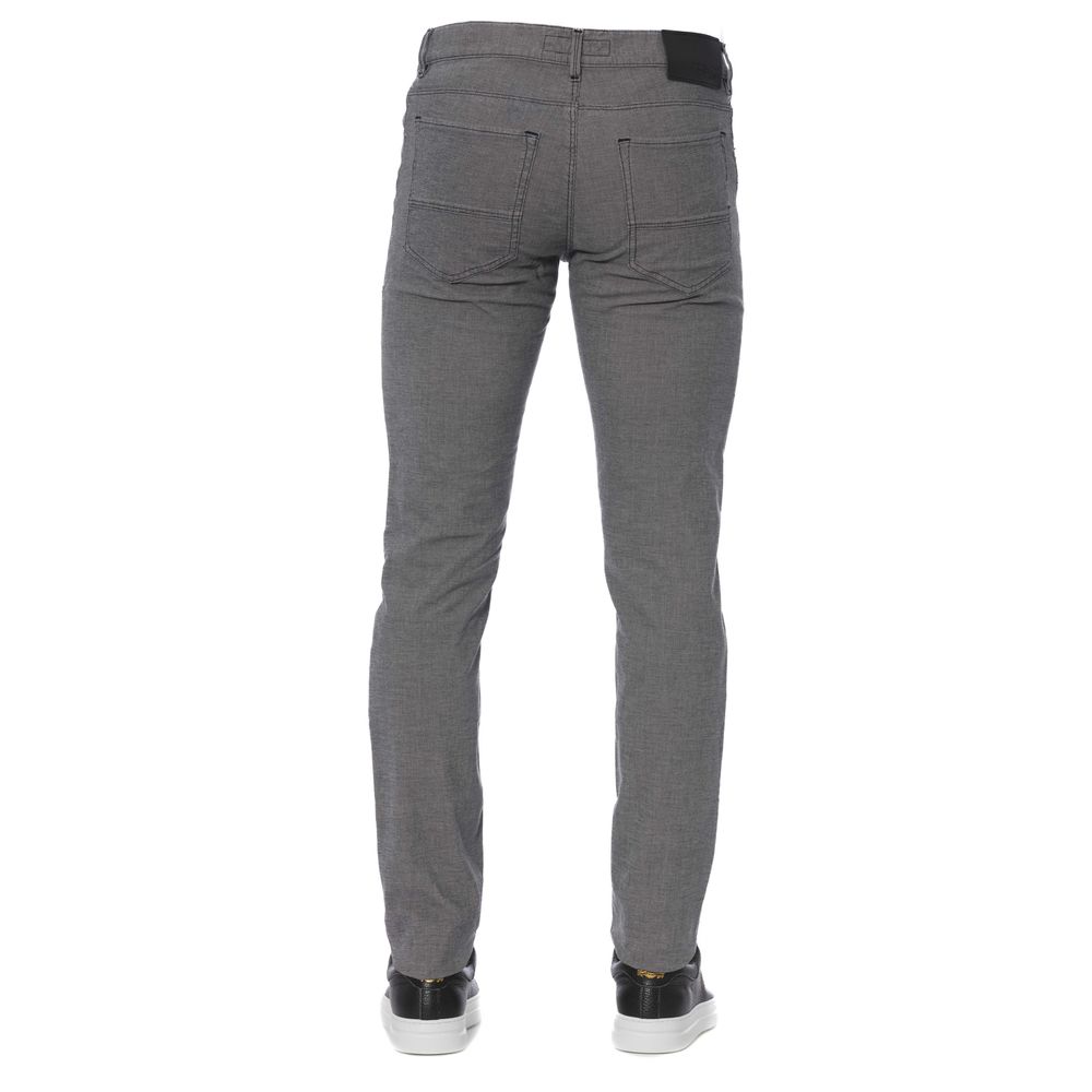 Trussardi Jeans Elegant Gray Cotton Blend Pants