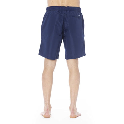 Trussardi Beachwear Blue Polyester Swimwear