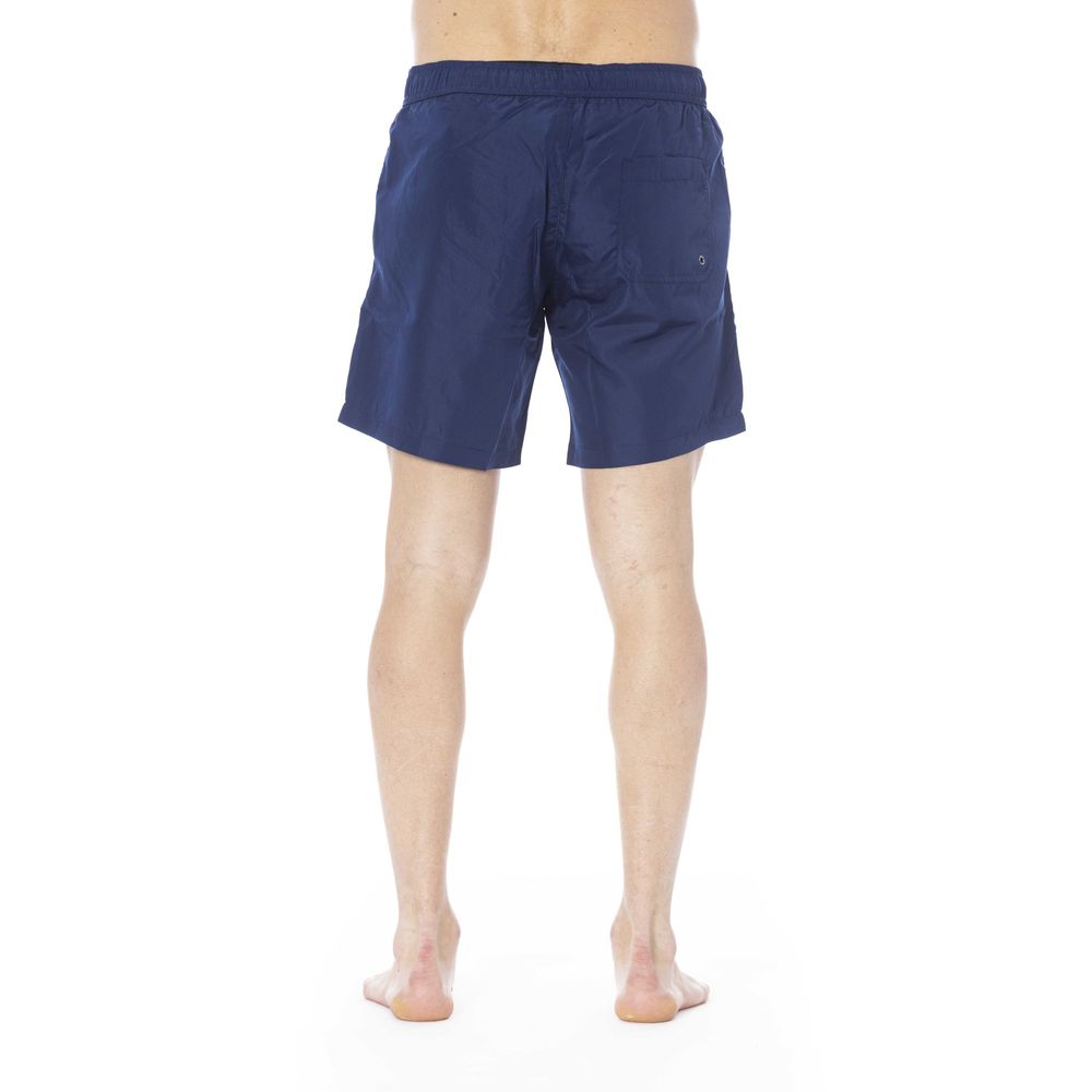 Trussardi Beachwear Blue Polyester Swimwear