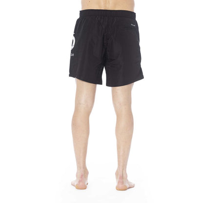 Trussardi Beachwear Black Polyester Swimwear