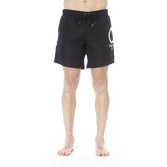 Trussardi Beachwear Black Polyester Swimwear