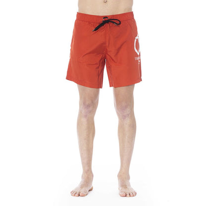 Trussardi Beachwear Red Polyester Swimwear