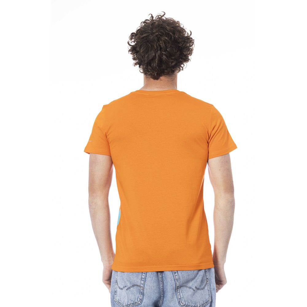 Trussardi Beachwear Orange Cotton T-Shirt