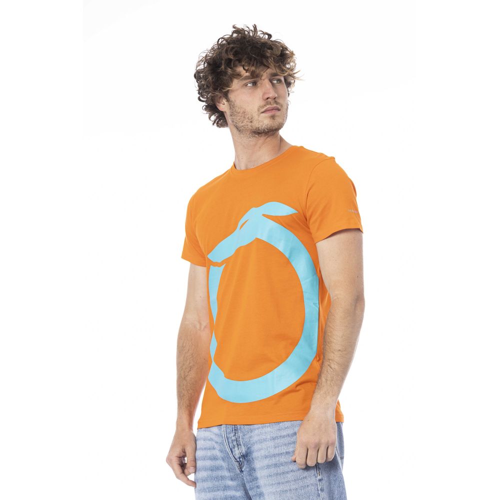 Trussardi Beachwear Orange Cotton T-Shirt