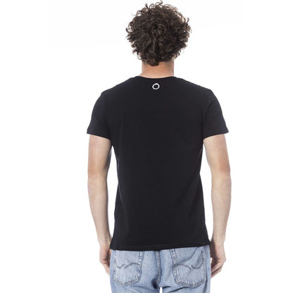 Trussardi Beachwear Black Cotton T-Shirt