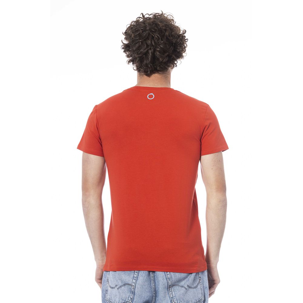 Trussardi Beachwear Red Cotton T-Shirt