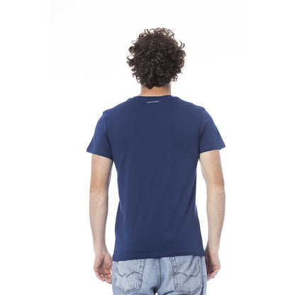 Trussardi Beachwear Blue Cotton T-Shirt